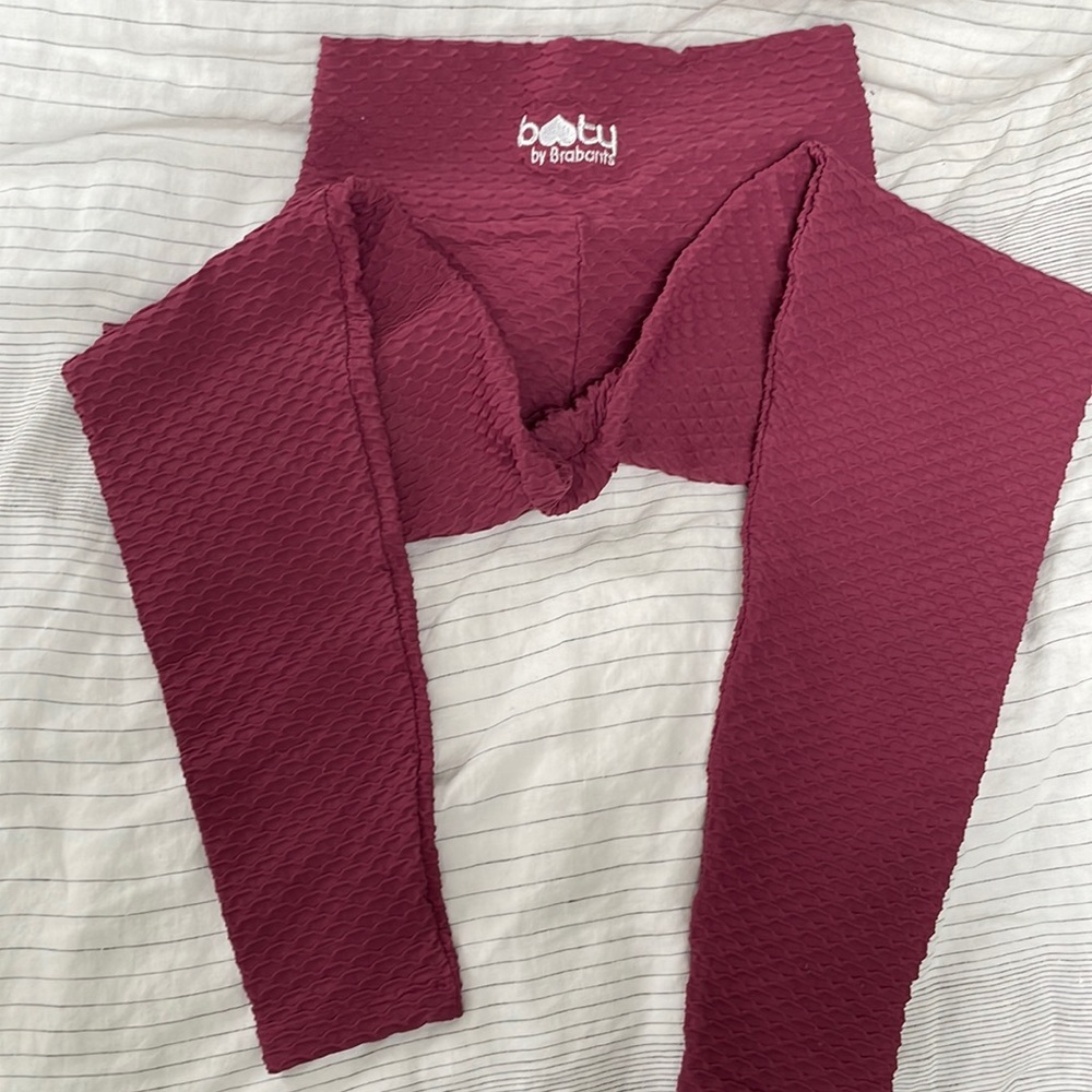 Raspberry booty by brabants leggings! Worn once!